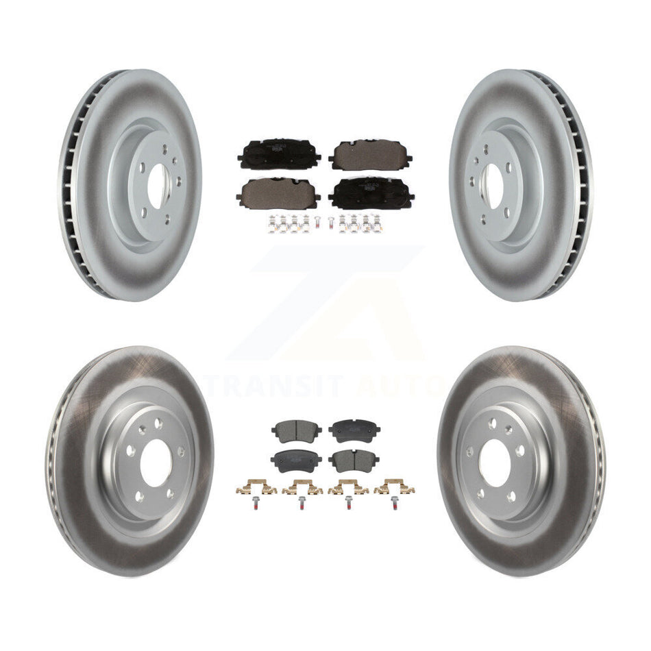 Front Rear Coated Disc Brake Rotors And Ceramic Pads Kit For Audi S5 SQ5 Sportback S4 KGT-103353