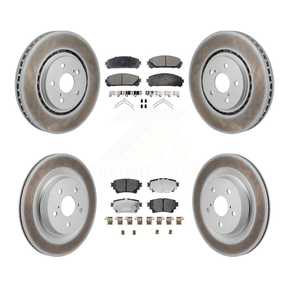 Front Rear Coat Disc Brake Rotor Ceramic Pad Kit For Toyota Sienna RAV4 Prime bZ4X Subaru KGT-103362
