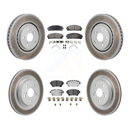 Front Rear Coat Disc Brake Rotor Ceramic Pad Kit For Toyota Sienna RAV4 Prime bZ4X Subaru KGT-103362