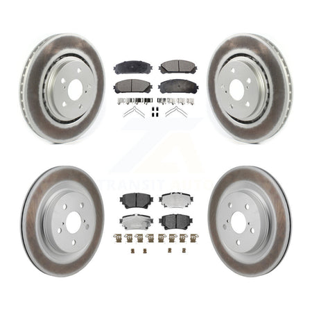 Front Rear Coated Brake Rotor & Ceramic Pad Kit For Lexus NX350h NX350 NX250 Toyota Crown KGT-103364