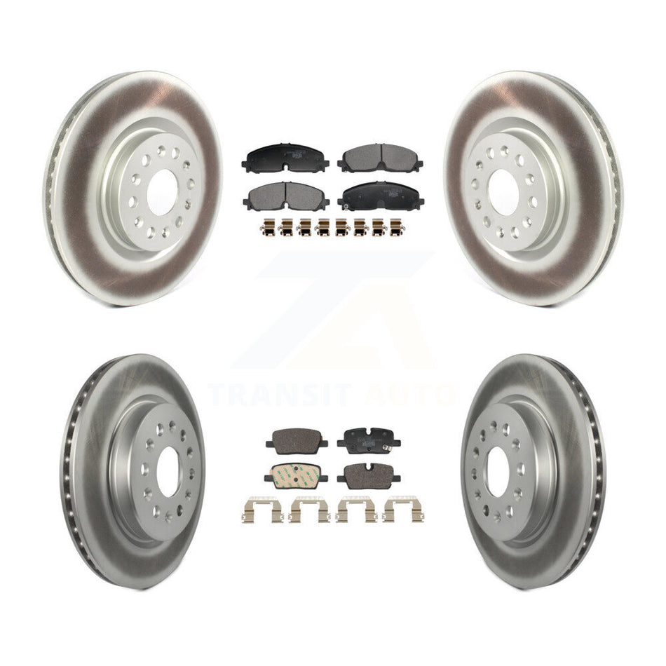 Front Rear Coat Disc Brake Rotors Ceramic Pad Kit For 2021 Cadillac XT5 Buick Enclave XT6 KGT-103385