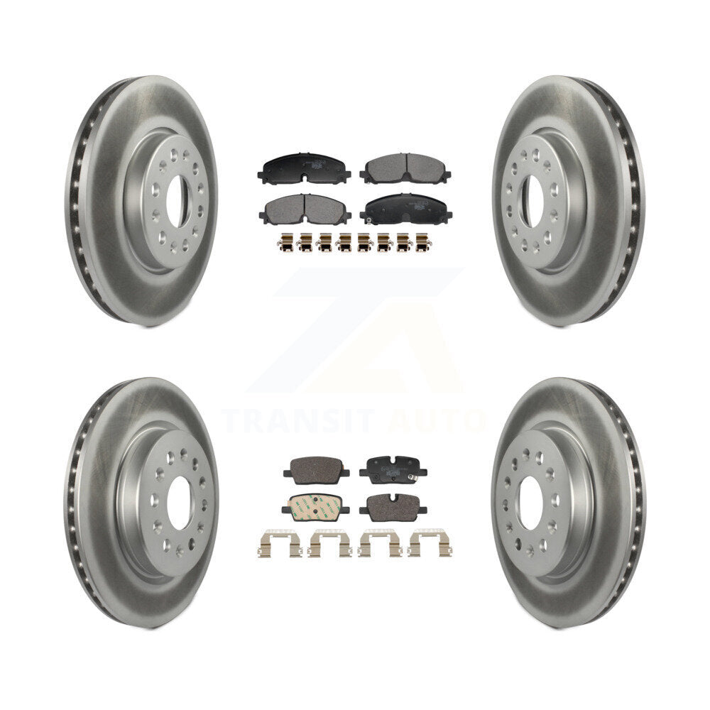 Front Rear Coat Disc Brake Rotor Ceramic Pad Kit For Chevrolet Traverse Blazer GMC Acadia KGT-103386