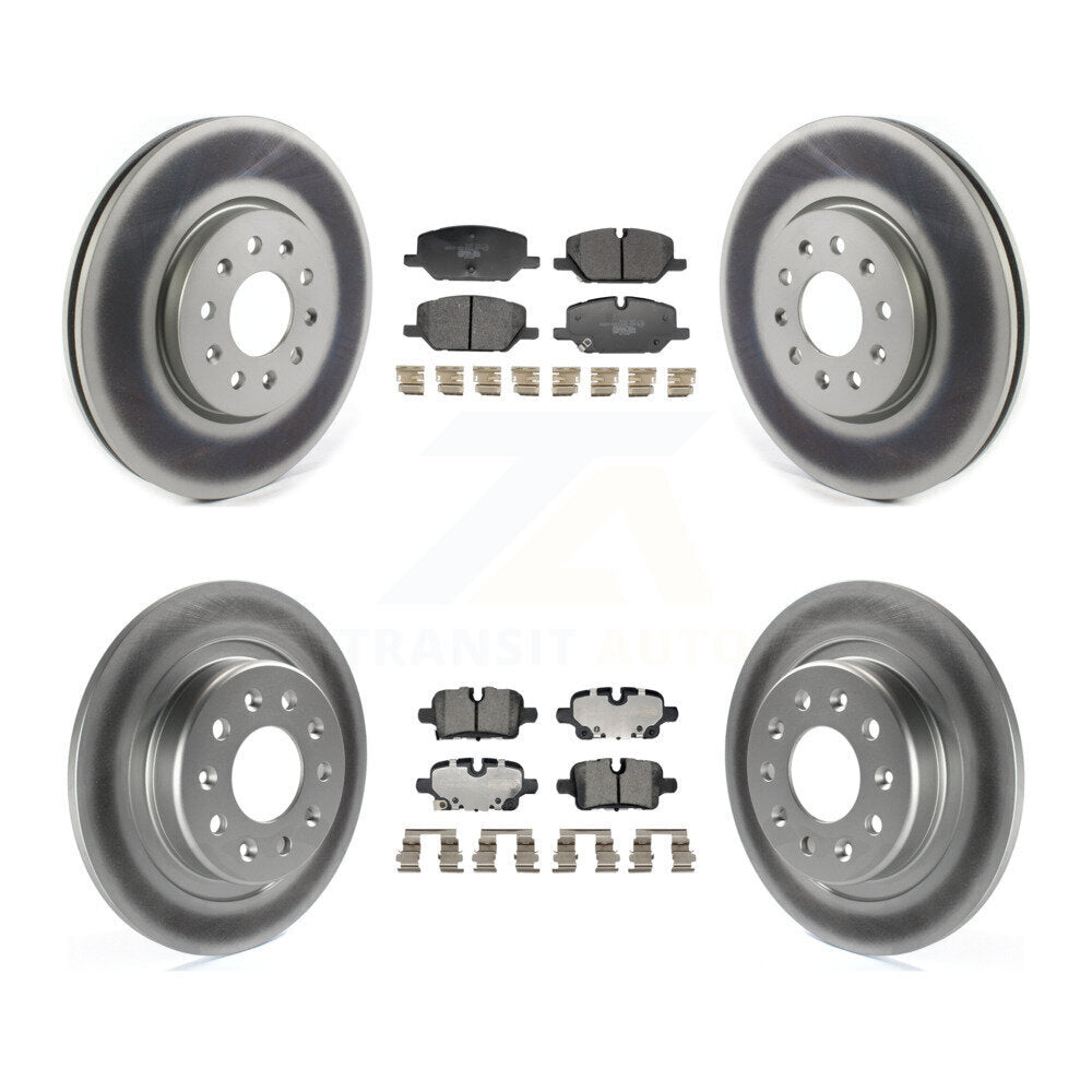 Front Rear Coated Disc Brake Rotor Ceramic Pad Kit For 2021 Chevrolet Equinox GMC Terrain KGT-103388