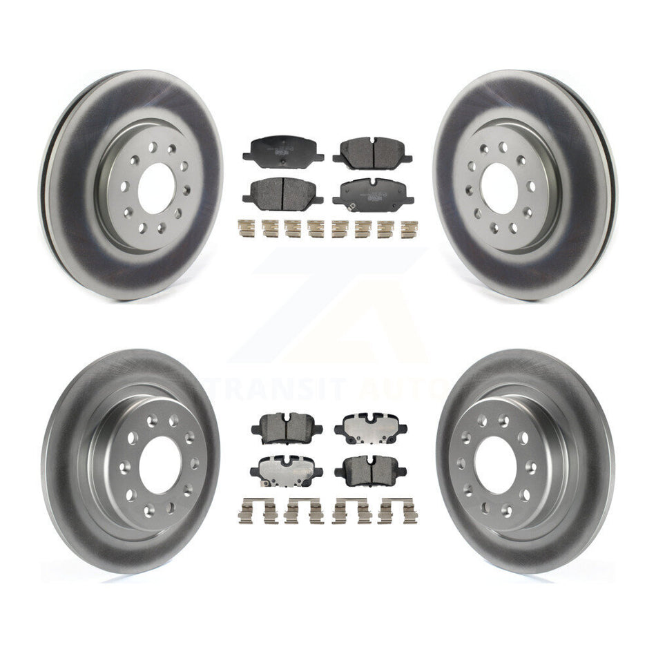 Front Rear Coated Disc Brake Rotor Ceramic Pad Kit For 2021 Chevrolet Equinox GMC Terrain KGT-103388