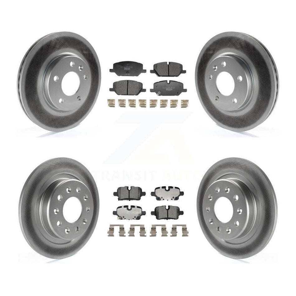 Front Rear Coated Disc Brake Rotors And Ceramic Pads Kit For GMC Terrain KGT-103389