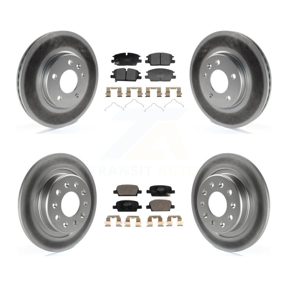 Front Rear Coated Disc Brake Rotors And Ceramic Pads Kit For Chevrolet Malibu KGT-103390