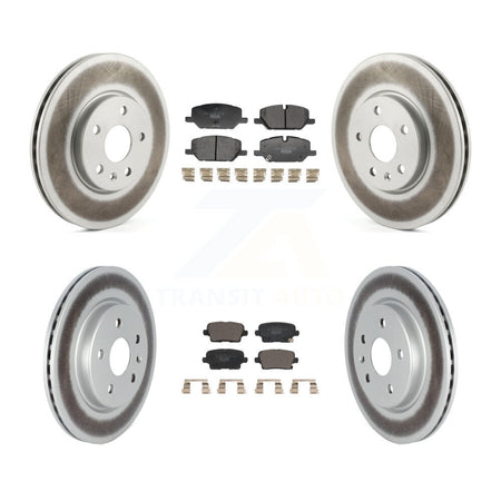 Front Rear Coated Disc Brake Rotors And Ceramic Pads Kit For Buick Envision Cadillac XT4 KGT-103391
