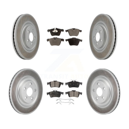 Front Rear Coat Brake Rotors Ceramic Pad Kit For 2016 Jaguar XJ With Manual Parking KGT-103406