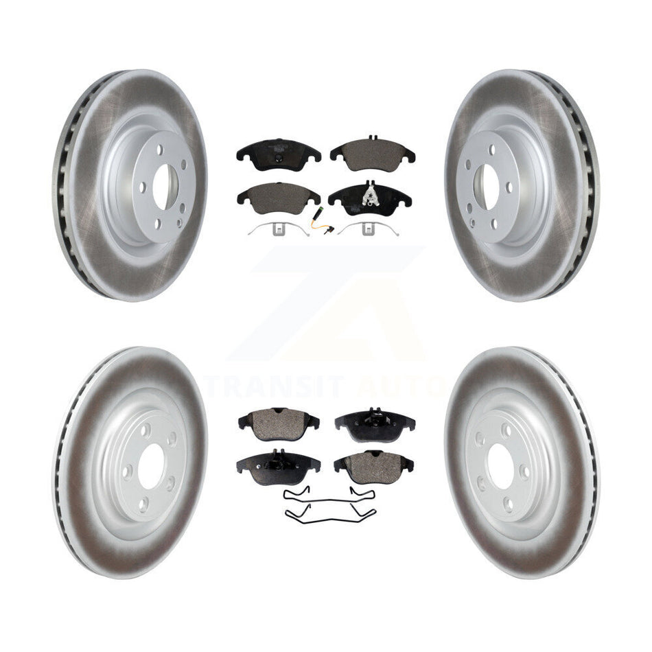Front Rear Coated Disc Brake Rotors And Ceramic Pads Kit For Mercedes-Benz E400 KGT-103411