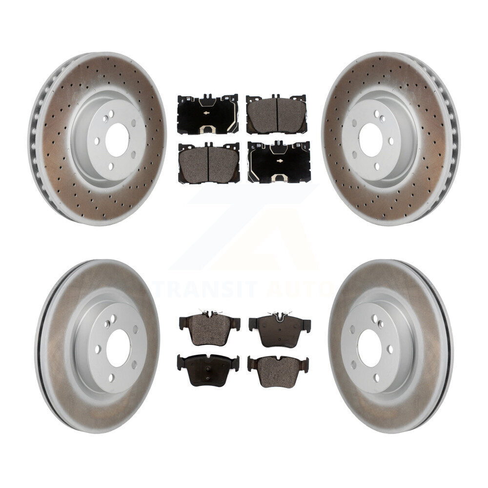 Front Rear Coat Brake Rotors Ceramic Pad Kit For Mercedes-Benz C43 AMG GLC43 C450 GLC350e KGT-103415