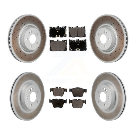 Front Rear Coat Brake Rotors Ceramic Pad Kit For Mercedes-Benz C43 AMG GLC43 C450 GLC350e KGT-103415