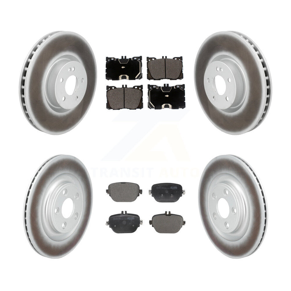 Front Rear Coated Brake Rotors Ceramic Pad Kit For Mercedes-Benz E400 E450 E43 AMG CLS450 KGT-103433