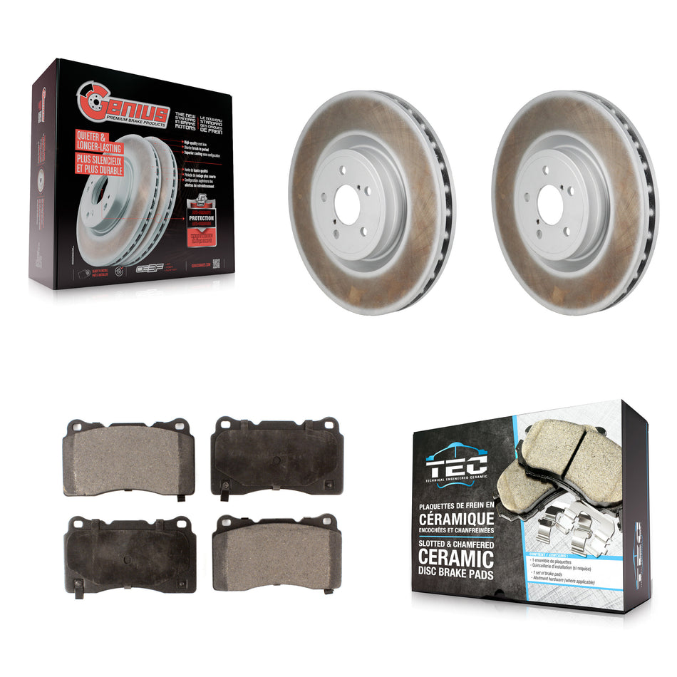 Front Coated Disc Brake Rotors And Ceramic Pads Kit For Subaru BRZ Impreza Toyota 86 KGT-103437