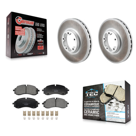 Front Coated Disc Brake Rotors Ceramic Pad Kit For Ford Transit-250 Transit-350 E-Transit KGT-103442