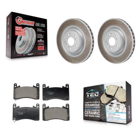 Front Coated Disc Brake Rotors And Ceramic Pads Kit For Acura MDX TLX 3.0L KGT-103455