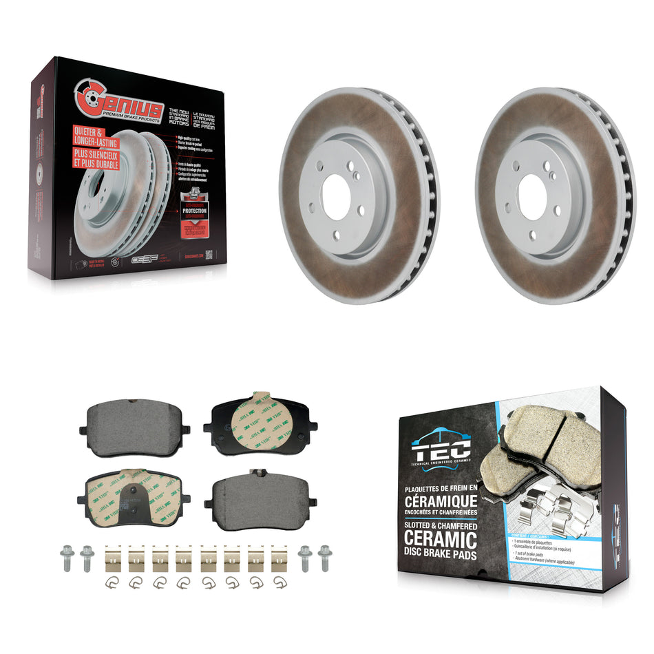 Front Coat Brake Rotor Ceramic Pad Kit For Mercedes-Benz A220 CLA250 With Standard Brakes KGT-103462