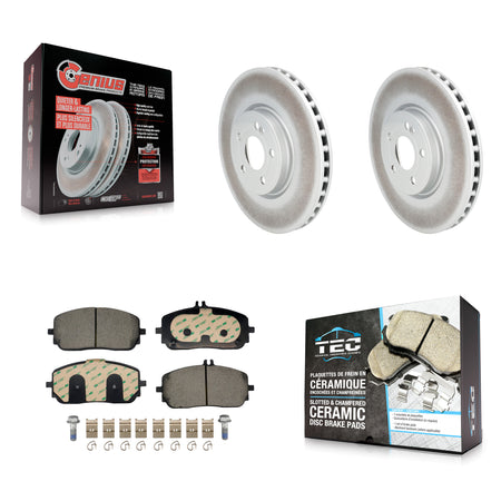 Front Coated Brake Rotor Ceramic Pad Kit For Mercedes-Benz GLB250 GLA250 A220 CLA250 A250 KGT-103463