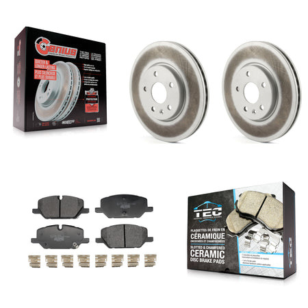 Front Coated Disc Brake Rotors And Ceramic Pads Kit For Buick Envision Cadillac XT4 KGT-103483