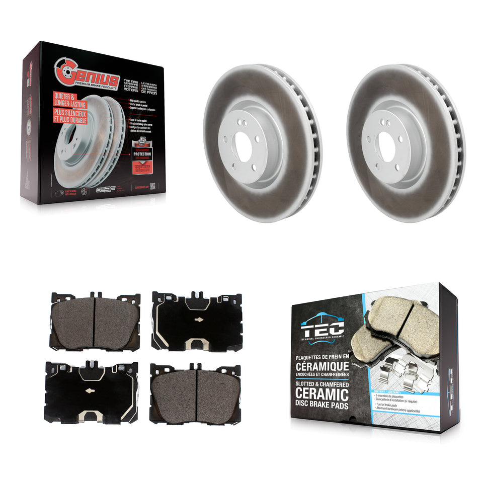 Front Coat Brake Rotor Ceramic Pad Kit For Mercedes-Benz C43 AMG GLC43 E450 E400 E300 E53 KGT-103488