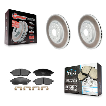 Front Coated Disc Brake Rotors And Ceramic Pads Kit For Jeep Grand Cherokee L KGT-103496