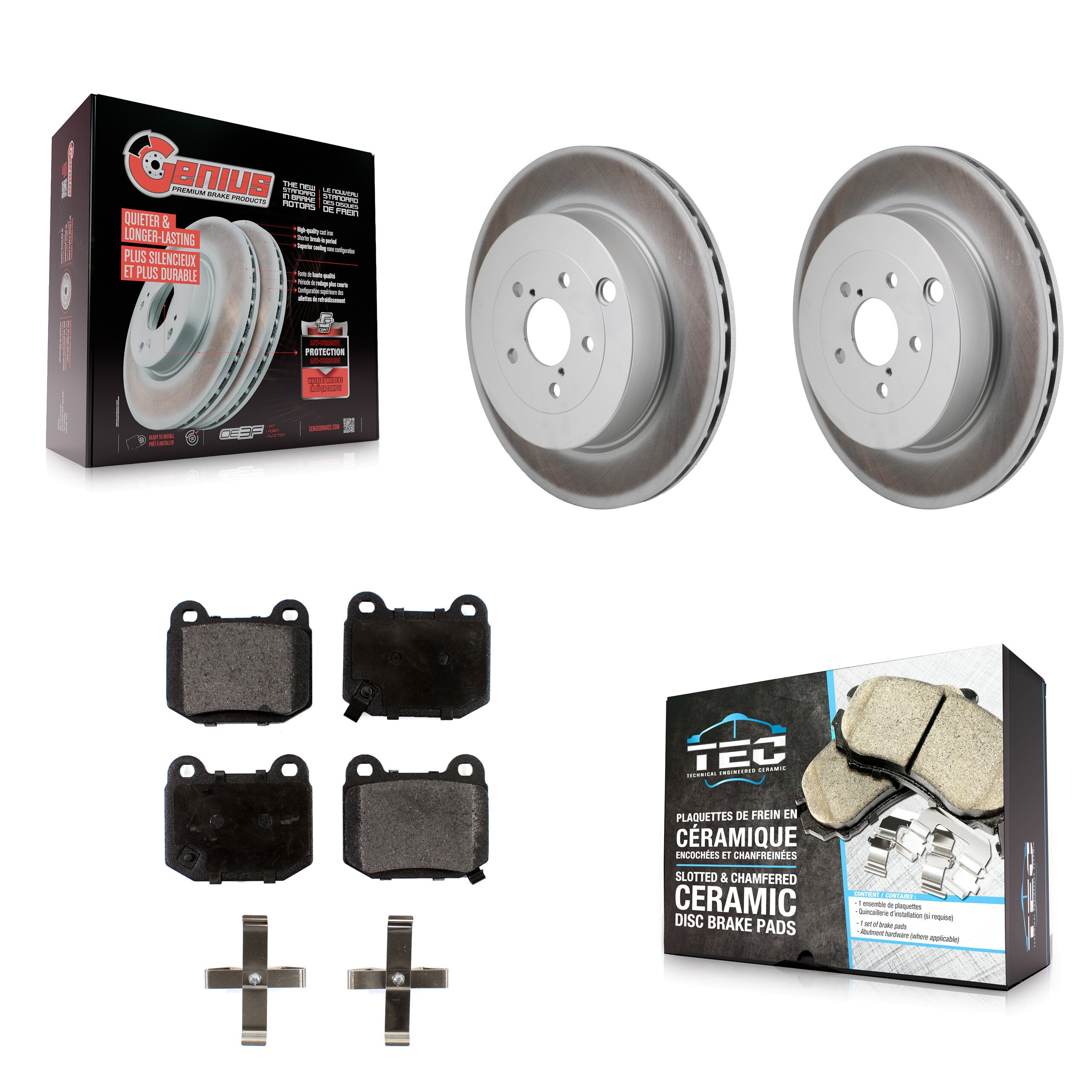 Rear Coated Disc Brake Rotors Ceramic Pad Kit For Subaru BRZ Toyota 86 With Brembo Brakes KGT-103514