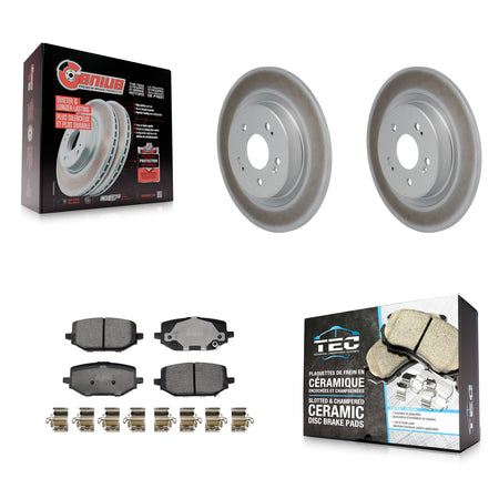 Rear Coated Disc Brake Rotors And Ceramic Pads Kit For 2022-2024 Acura MDX KGT-103529