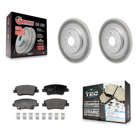 Rear Coat Brake Rotor Ceramic Pad Kit For Hyundai Ioniq 5 Genesis Kia EV6 GV70 6 GV60 G80 KGT-103530