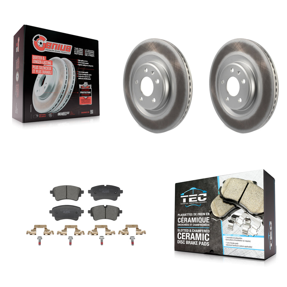 Rear Coat Brake Rotors Ceramic Pad Kit For Audi Q5 Sportback A5 A4 Quattro S5 SQ5 allroad KGT-103539