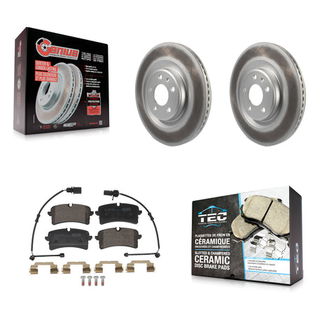 Rear Coated Brake Rotor Ceramic Pad Kit For Audi A7 Quattro With Composite Brakes KGT-103556