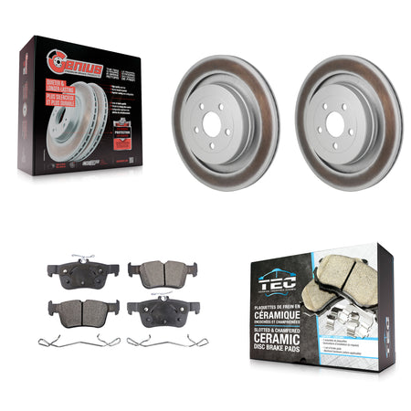 Rear Coated Disc Brake Rotors And Ceramic Pads Kit For Ford Edge Lincoln Nautilus KGT-103562