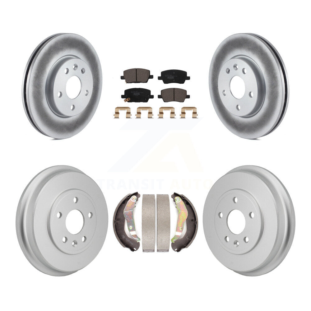 Front Rear Coated Disc Brake Rotor Ceramic Pad And Drum Kit For 2018-2020 Chevrolet Sonic KGT-103594