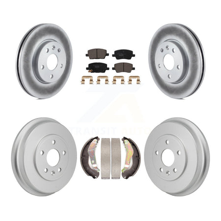 Front Rear Coated Disc Brake Rotor Ceramic Pad And Drum Kit For 2018-2020 Chevrolet Sonic KGT-103594