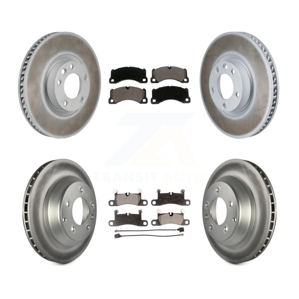 Front Rear Coat Brake Rotors Ceramic Pad Kit (6Pc) For Volkswagen Touareg Porsche Cayenne KGT-103610