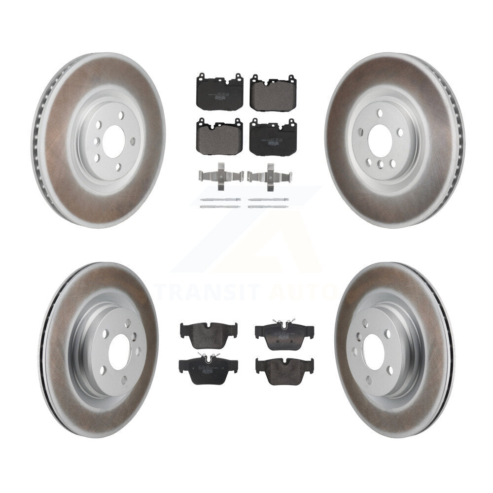 Front Rear Coated Disc Brake Rotor & Ceramic Pad Kit (6Pc) For BMW X2 Mini Cooper Clubman KGT-103611