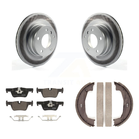 Rear Disc Coated Rotors Ceramic Pads Parking Shoes Kit For BMW 230i xDrive 228i 328i 320i KGT-103667