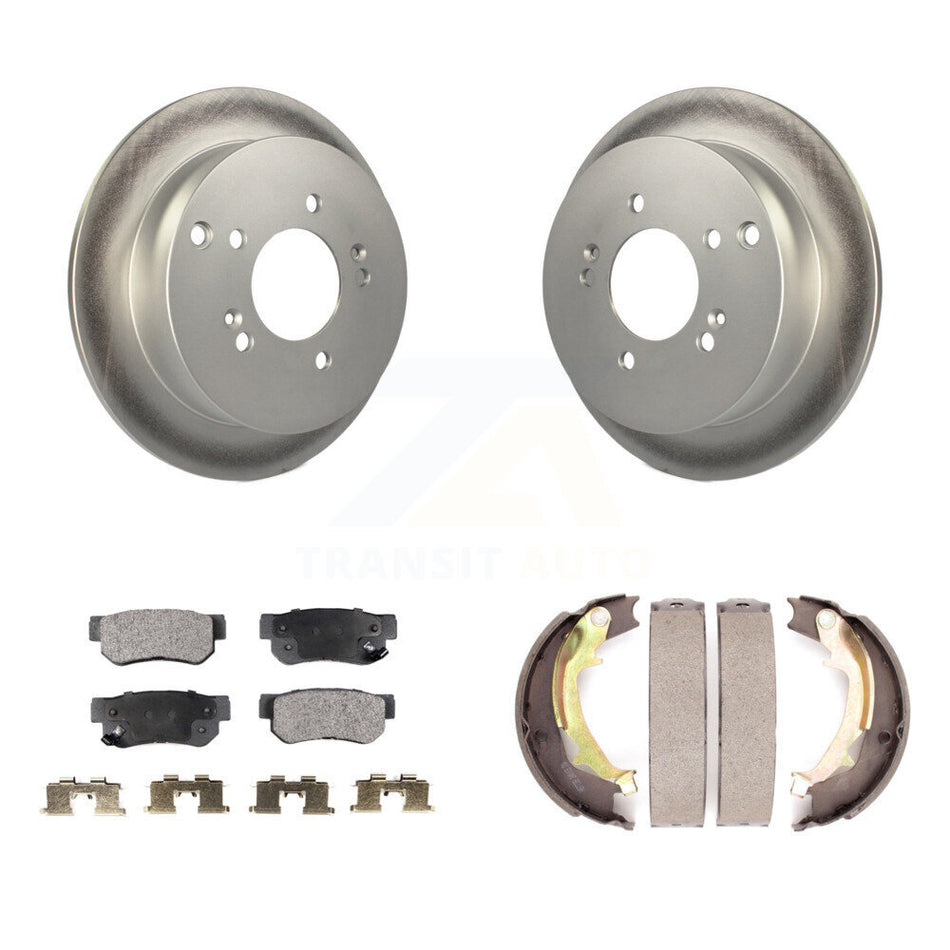Rear Disc Coated Rotors Ceramic Pads Parking Shoes Kit For Hyundai Tucson Kia Sportage Fe KGT-103907