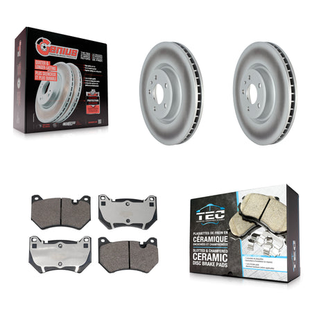Front Coated Brake Rotor Ceramic Pad Kit For 2021 Audi Q5 With 350mm Diameter KGT-104312