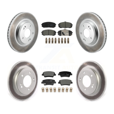 Front Rear Coat Brake Rotor Ceramic Pad Kit For Hyundai Elantra With Manual Parking KGT-104366