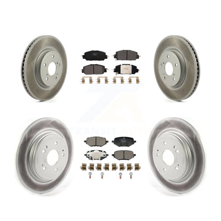 Front Rear Coated Disc Brake Rotors And Ceramic Pads Kit For 2023 Honda HR-V KGT-104367