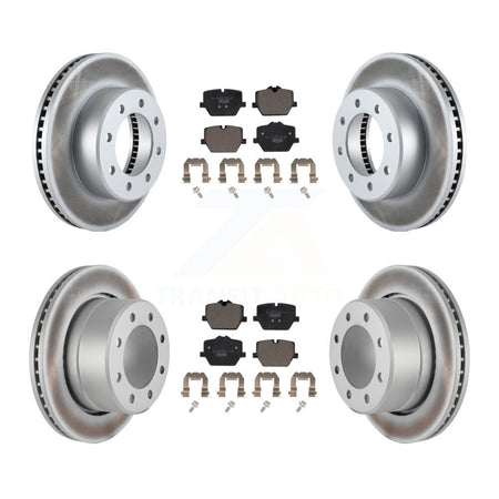 Front Rear Coated Brake Rotors Ceramic Pad Kit For 23-24 Ram 3500 With Single Wheels KGT-104368