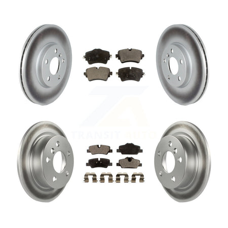 Front Rear Coated Disc Brake Rotor Ceramic Pad Kit For 2022 Mini Cooper S with GAS engine KGT-104387