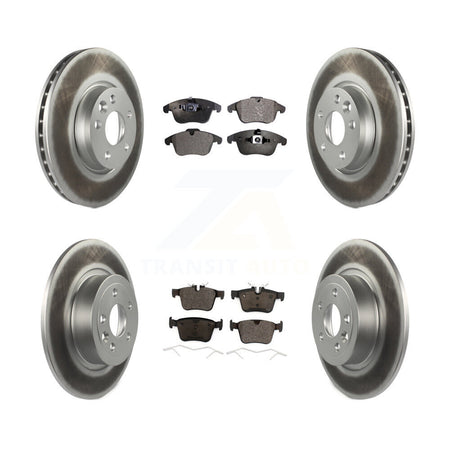 Front Rear Coated Disc Brake Rotors And Ceramic Pads Kit For Land Rover Range Evoque KGT-104395