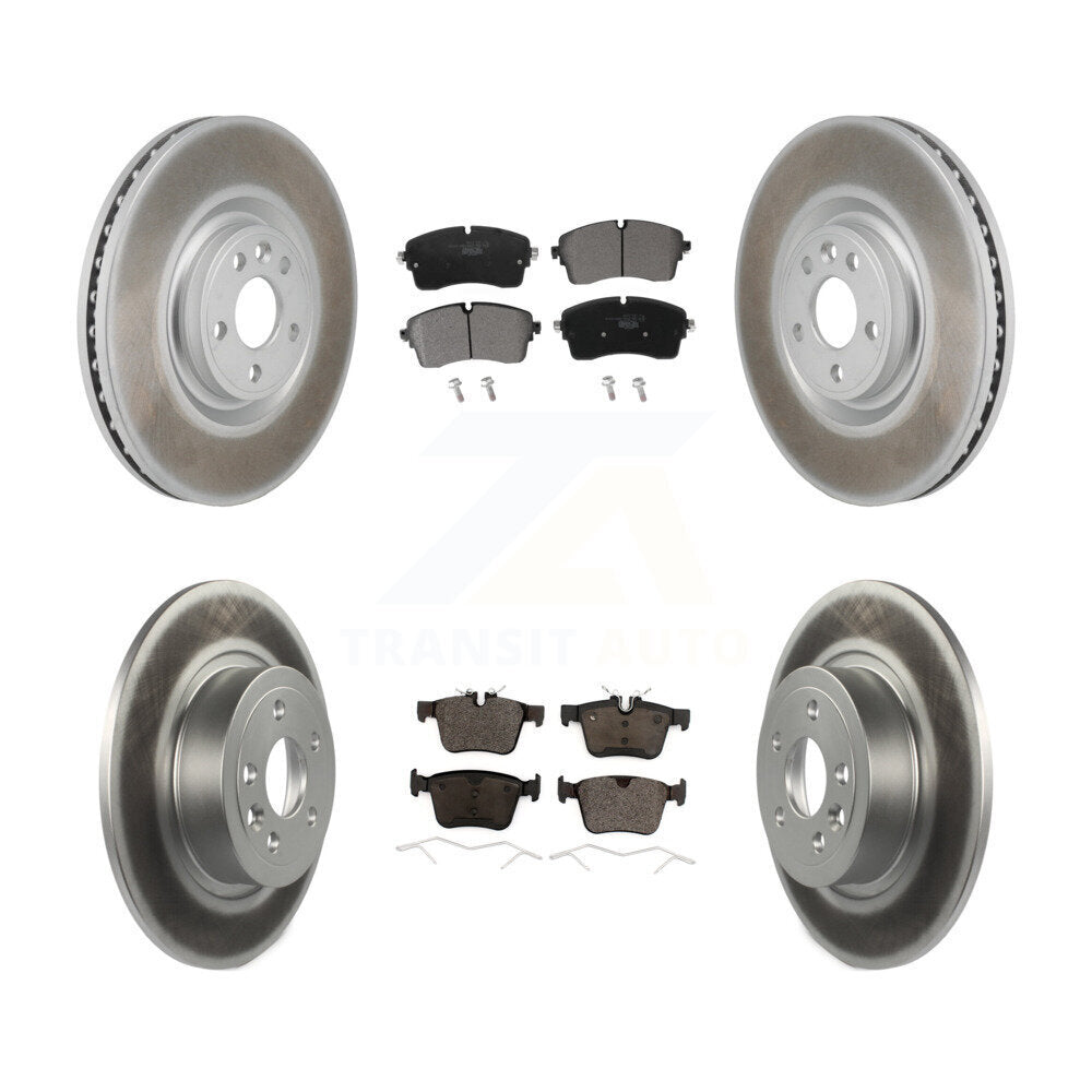 Front Rear Coated Disc Brake Rotors And Ceramic Pads Kit For Land Rover Range Evoque KGT-104396