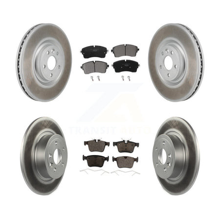 Front Rear Coated Disc Brake Rotors And Ceramic Pads Kit For Land Rover Range Evoque KGT-104396
