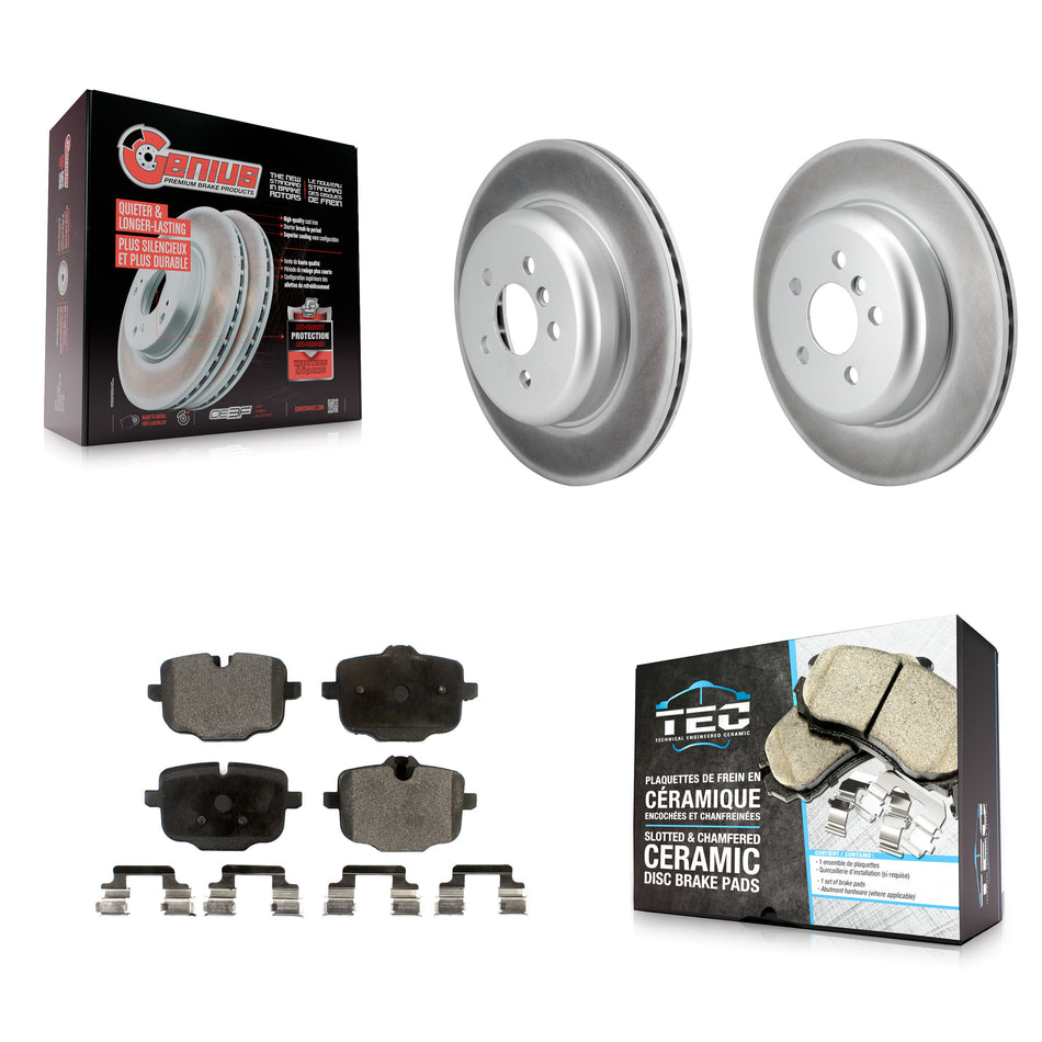 Rear Coat Brake Rotor Ceramic Pad Kit For 2020-2021 BMW X4 With 330mm Diameter KGT-104407