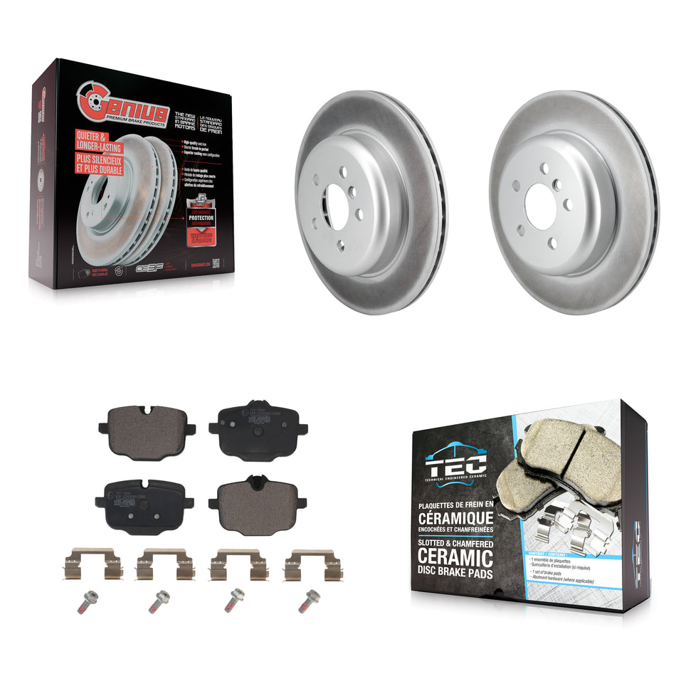 Rear Coat Brake Rotors Ceramic Pad Kit For BMW 540i xDrive With 330mm Diameter Rotor KGT-104408