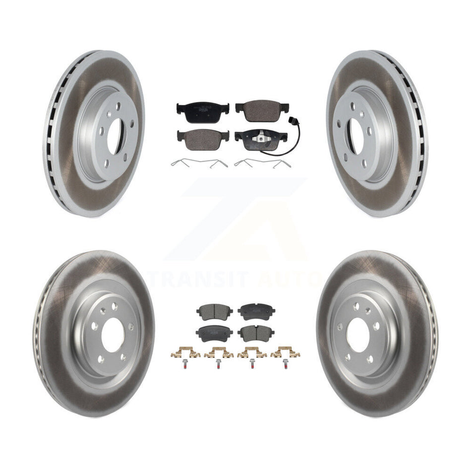Front Rear Coated Disc Brake Rotors And Ceramic Pads Kit For Audi A5 Quattro KGT-104415