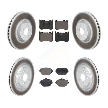 Front Rear Coated Disc Brake Rotors And Ceramic Pads Kit For Mercedes-Benz E53 AMG KGT-104416
