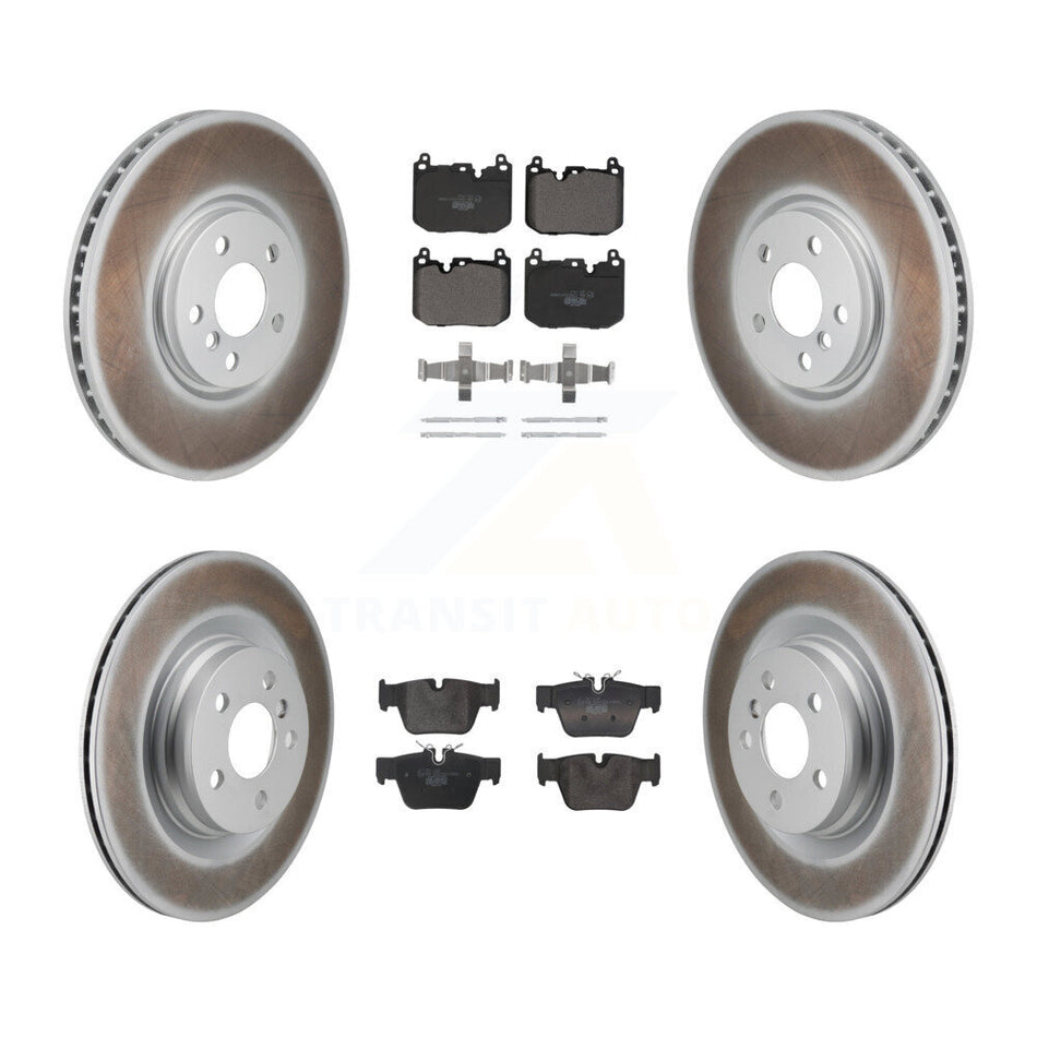 Front Rear Coated Disc Brake Rotors And Ceramic Pads Kit For Mini Cooper Countryman KGT-104421