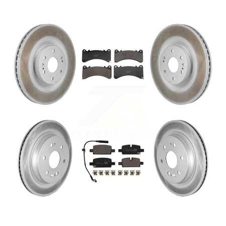 Front Rear Coat Brake Rotor Ceramic Pad Kit For GMC Sierra 1500 Chevrolet Silverado Tahoe KGT-104422